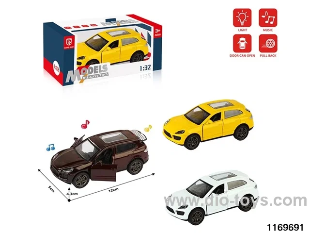 1:32 alloy pull back car W L/M