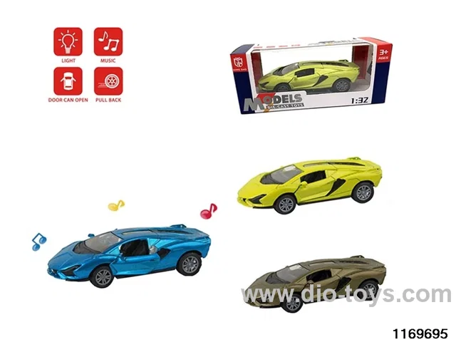 1:32 alloy pull back car W L/M