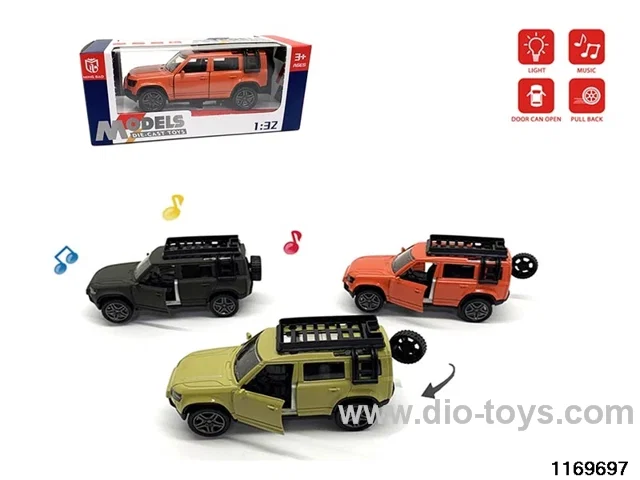 1:32 alloy pull back car W L/M