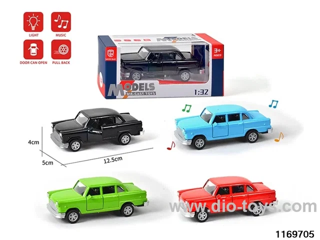 1:32 alloy pull back car W L/M