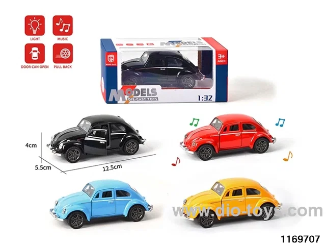 1:32 alloy pull back car W L/M