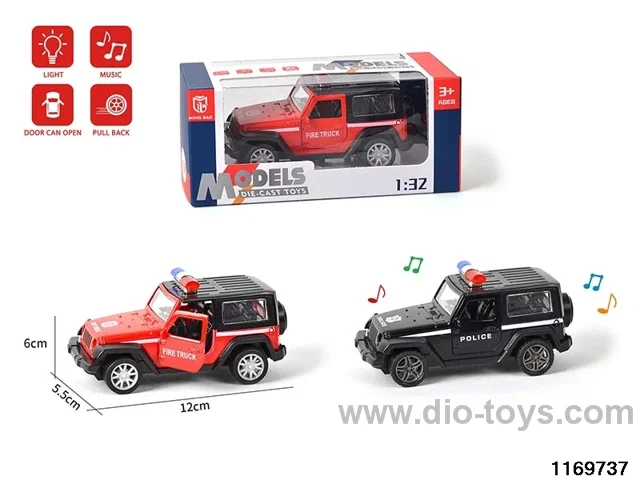 1:32 alloy pull back car W L/M