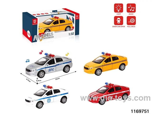 1:32 alloy pull back car W L/M
