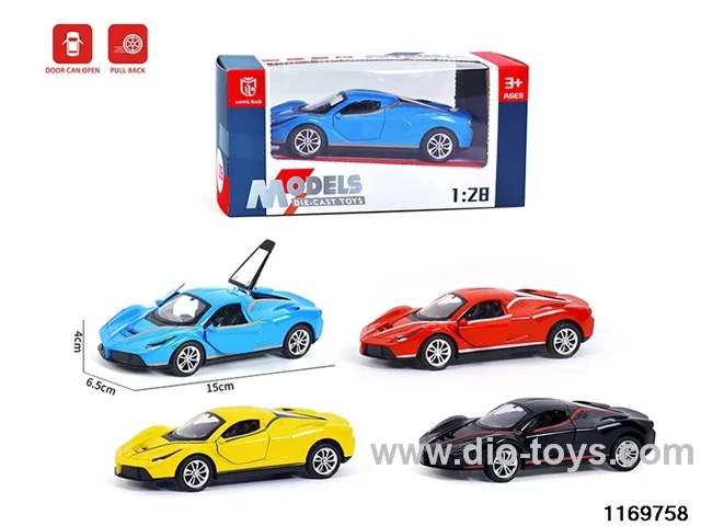 1:28 alloy pull back car