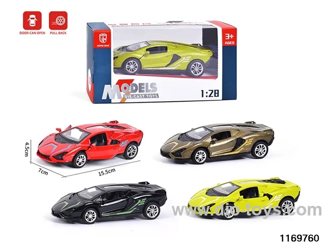 1:28 alloy pull back car