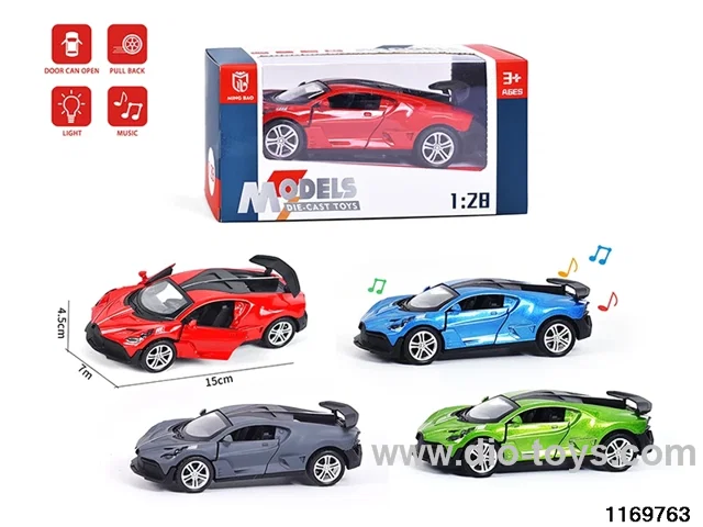 1:28 alloy pull back car W L/M