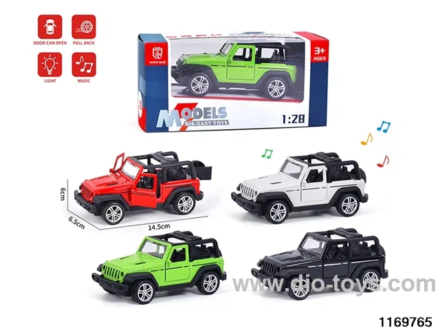 1:28 alloy pull back car W L/M