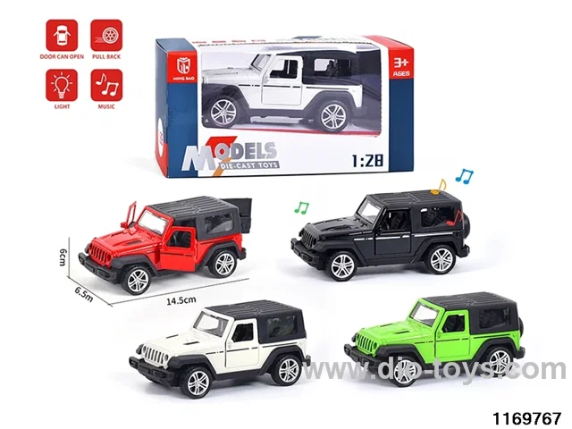 1:28 alloy pull back car W L/M