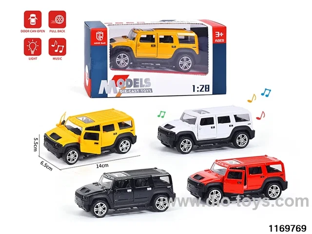 1:28 alloy pull back car W L/M