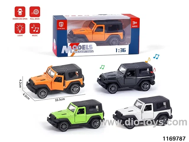 1:36 alloy pull back car W L/M