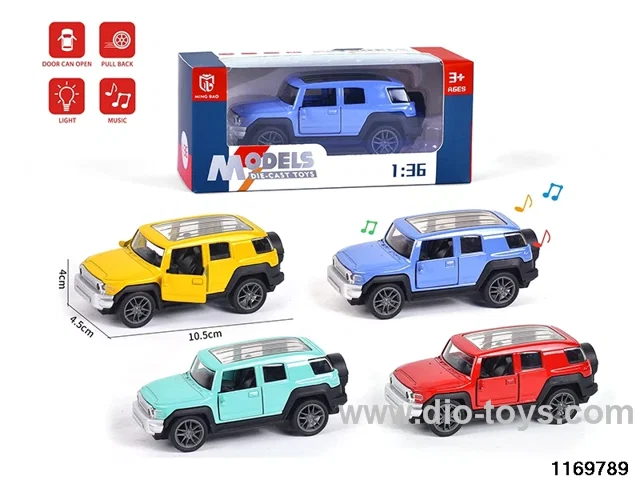 1:36 alloy pull back car W L/M