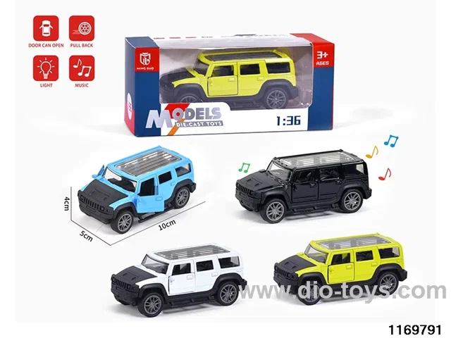 1:36 alloy pull back car W L/M