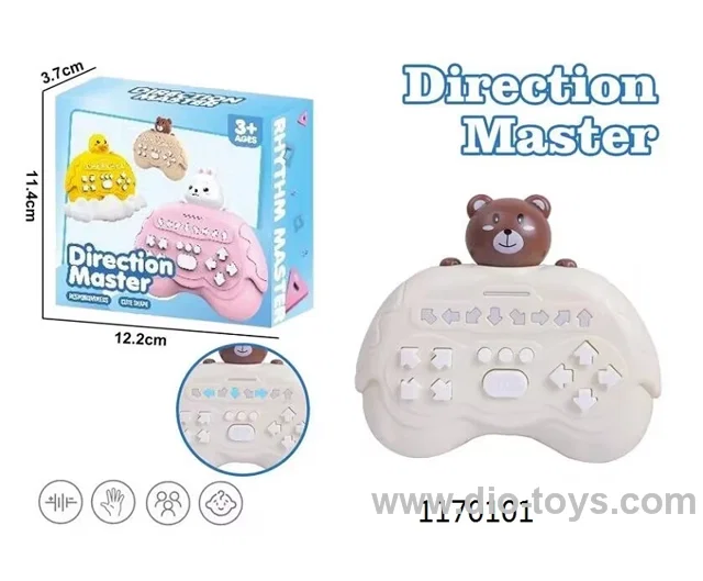 BEAR BOOSTS THE RHYTHM GAME CONSOLE TO DECOMPRESS THE TOY IN COLOR BOX