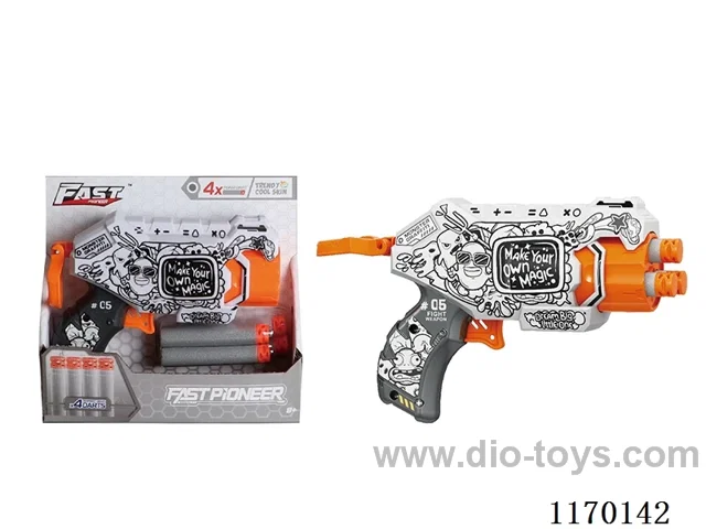 Manual UV-printed soft bullet gun