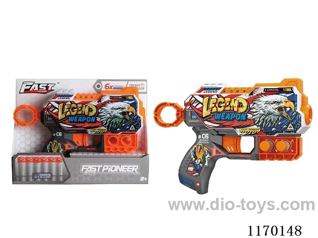Manual UV-printed soft bullet gun