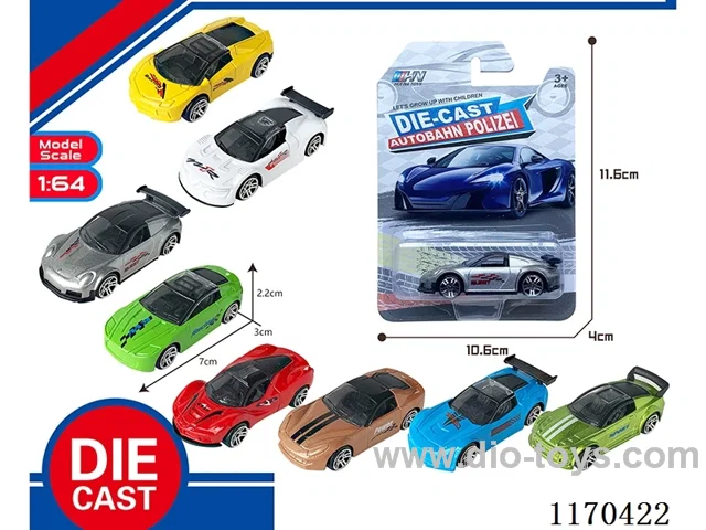 8 Mixed Packs free wheel alloy car