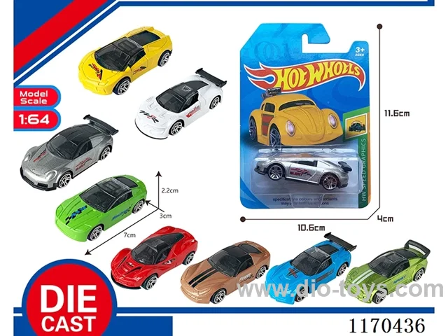 8 Mixed Packs free wheel alloy car