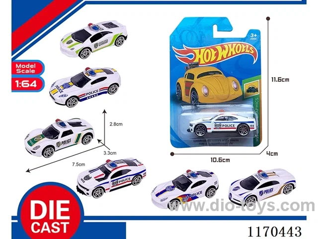 6 Mixed Packs free wheel alloy car