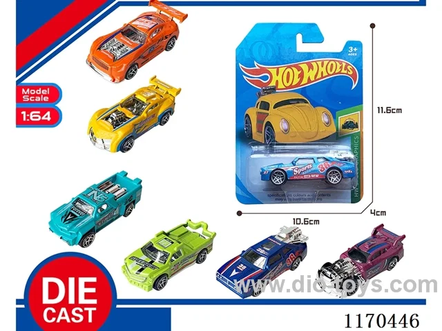 6 Mixed Packs free wheel alloy car
