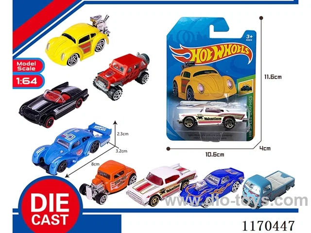 8 Mixed Packs free wheel alloy car