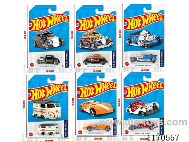 1:64 free wheel car 6 mixed pack