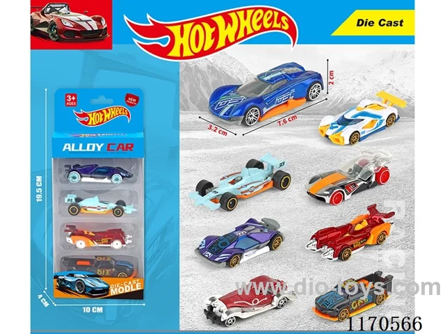 1:64 free wheel car 4 mixed pack