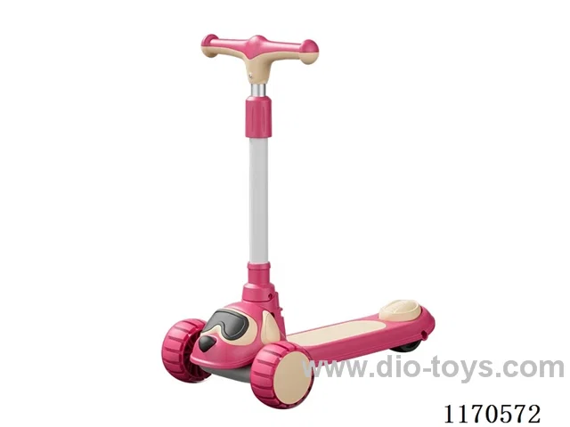 Children's foldable scooter with big wheel lighted music