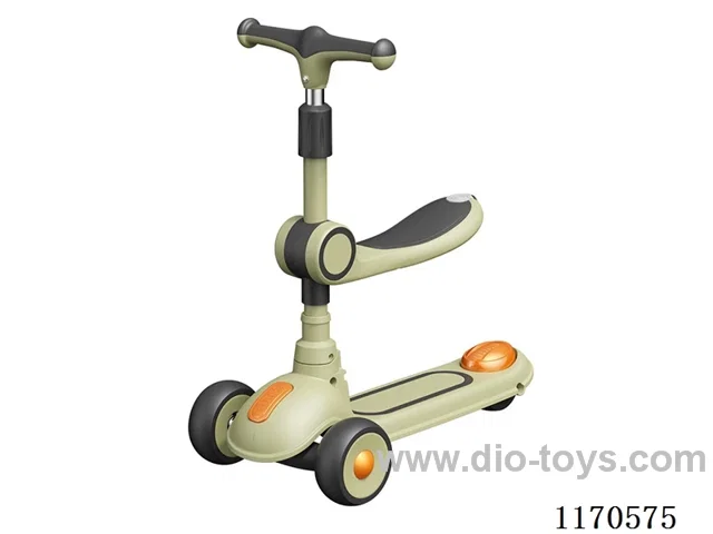 kids foldable scooter big wheel with seat light music