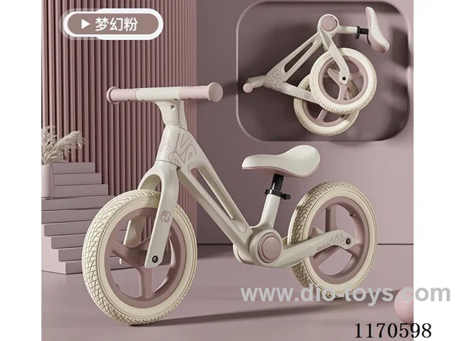 Kids Folding Balance Bike White Wheel CE EN71