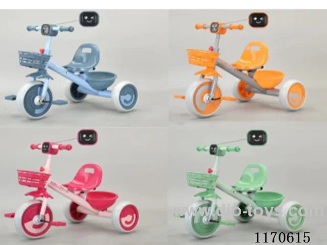 Children's three-wheeled bicycle with lights and music stroller