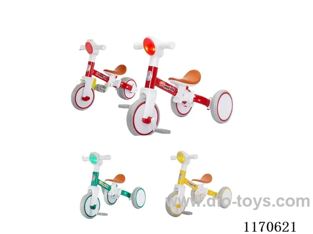 Multifunctional three-in-one scooter balance car tricycle stroller with lights music