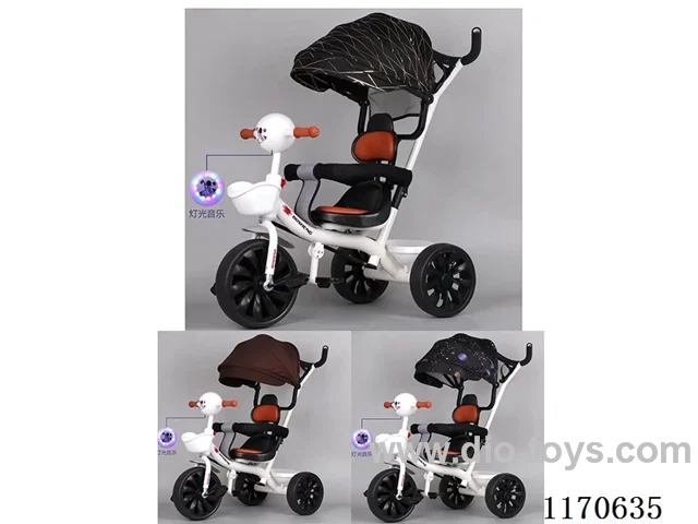 Children's tricycle 4-in-1 baby walking stroller