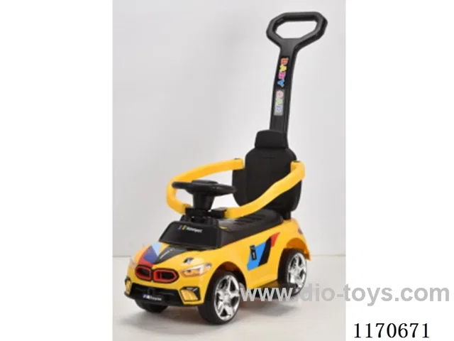 Children's scooter with push handle fence stroller