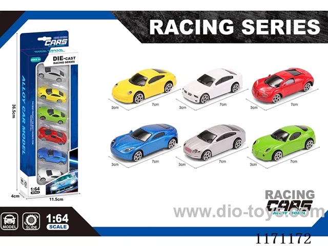 Alloy taxiing simulation car 6 mixed (6pcs/box)