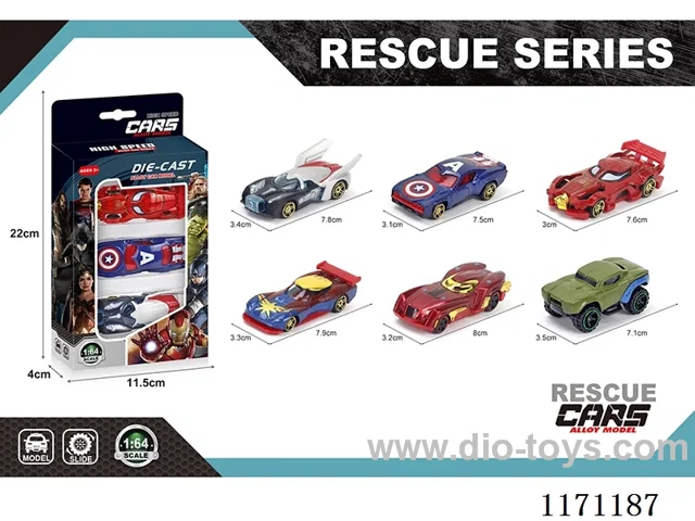 Alloy Scooter Avengers 6 Assorted {3pcs/box}