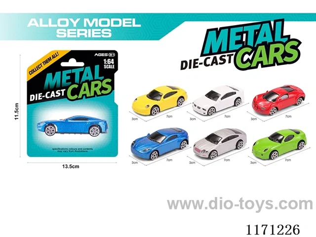 Alloy Scooter Simulation Cars 6 Assorted