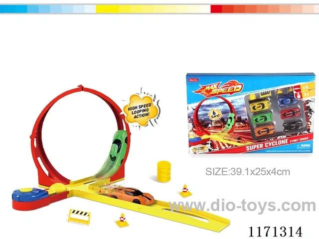 Hand Hammer Bouncing Railcar with 6 Racing Cars