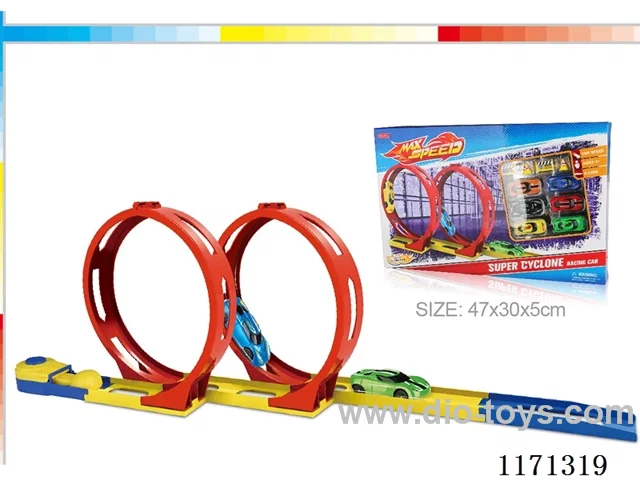 Hammer Stretch Double Circle Track Car with 6 Race Cars