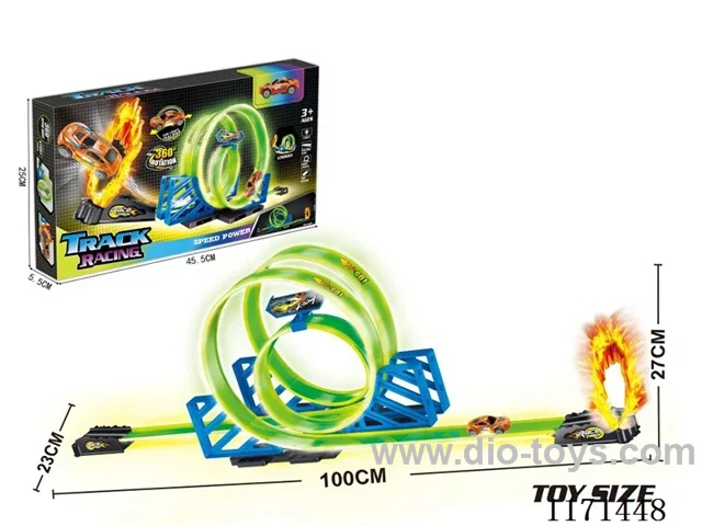 Glow-in-the-Dark Pull Back Railcar Set