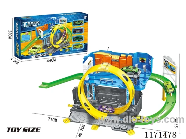 Ejection Rail Portable Box Racing Scene Set