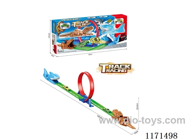 Shark Dinosaur Battle Catapult Track Car