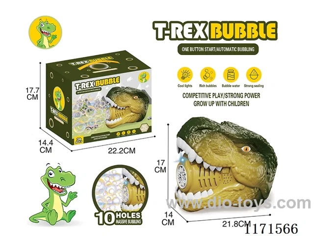Tyrannosaurus Rex Automatic Bubble Machine (with 2 bottles of 50ML Bubble Water)