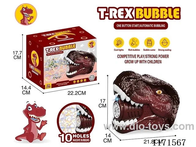 Tyrannosaurus Rex Automatic Bubble Machine(with 2 bottles of 50ML bubble water)