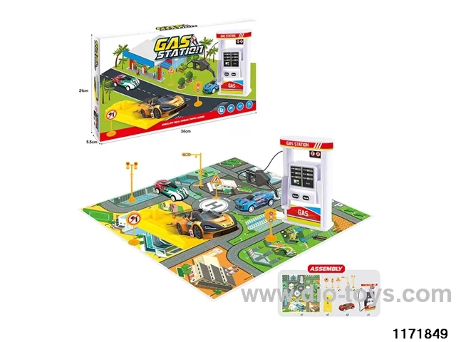 Petrol Station Scene Set
