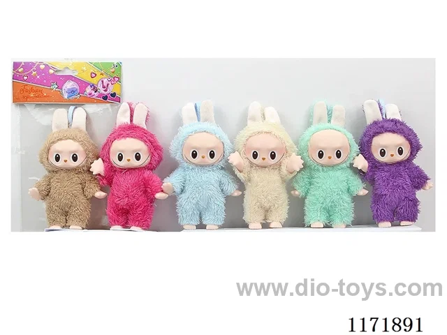 17cm Vinyl Body Color Printed Eyes Labrador Doll Six Mixed Packs