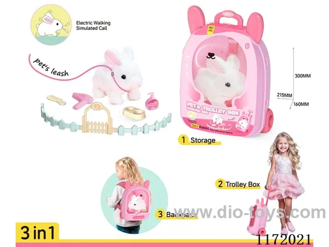 Rabbit backpack electric plush pet rabbit