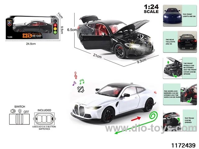 1:24 Alloy pull back car W L/M
