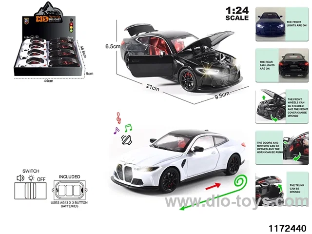 1:24 Alloy pull back car W L/M