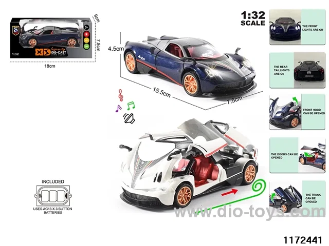 1:32 Alloy pull back car W L/M
