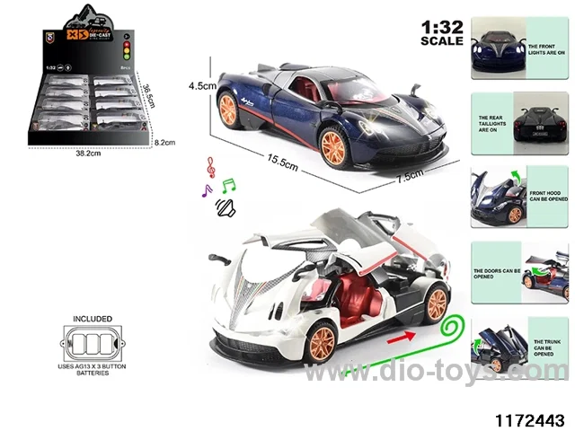1:32 Alloy pull back car W L/M